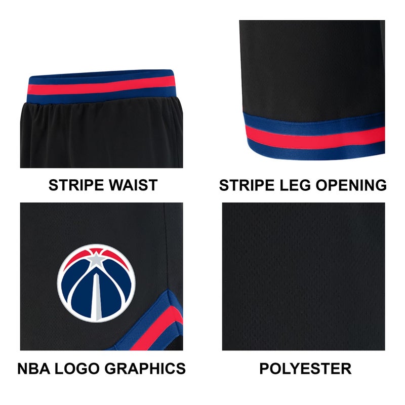 Ultra Game NBA Official Menâ€™s Active Knit Basketball Training Shorts - Unisex, Milwaukee Bucks, Black, Small - Image 3
